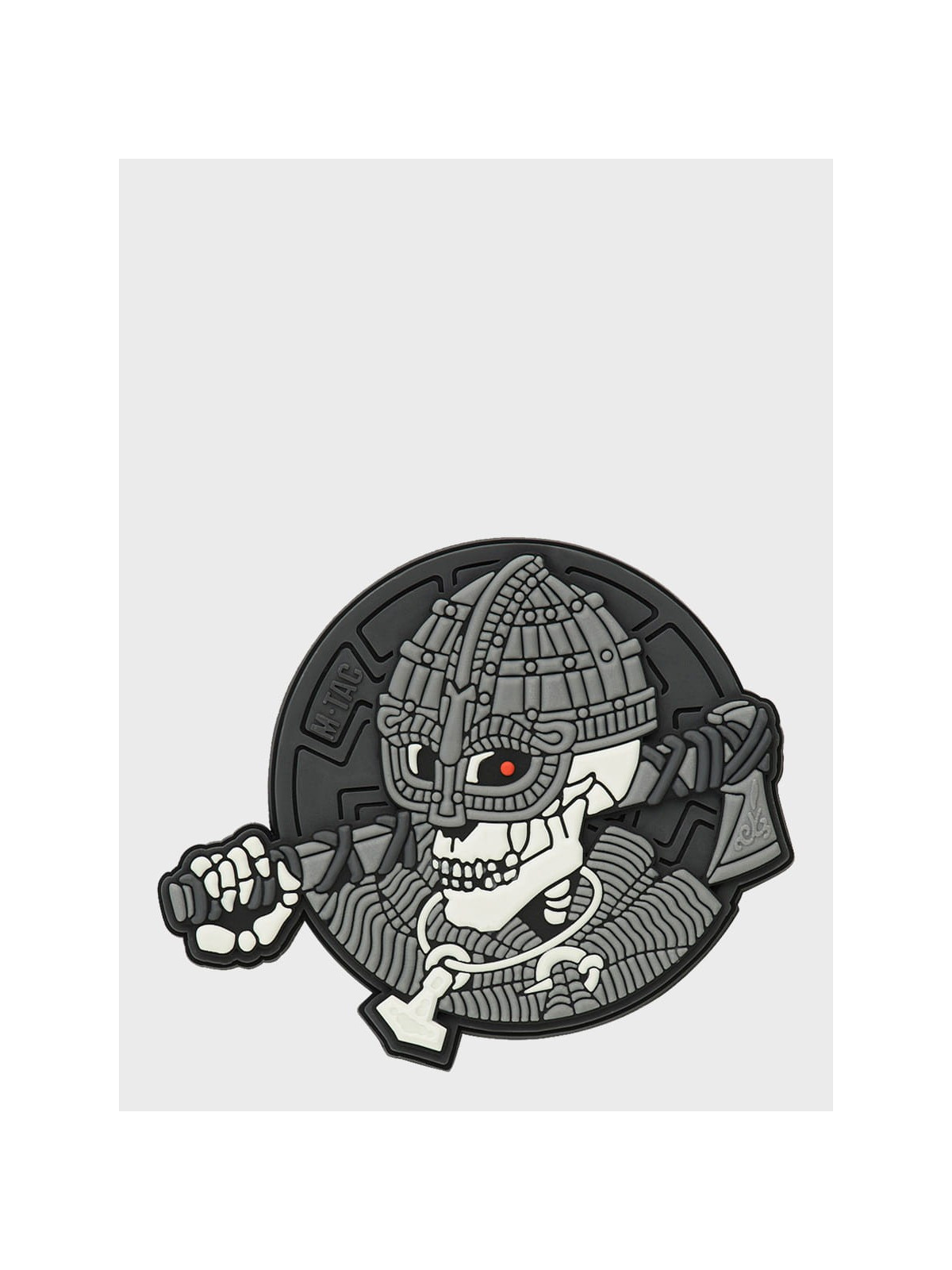 M-TAC NASZYWKA NA RZEP UNDEAD VIKING 3D PVC SZARA