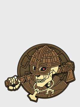 M-TAC NASZYWKA NA RZEP UNDEAD VIKING 3D PVC COYOTE