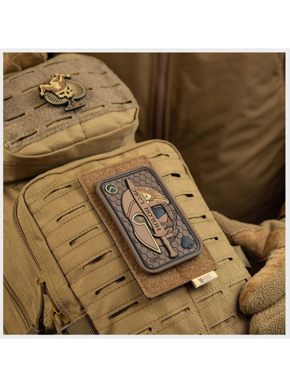 M-TAC NASZYWKA 3D MOLON LABE ACE SPARTAN PVC COYOTE