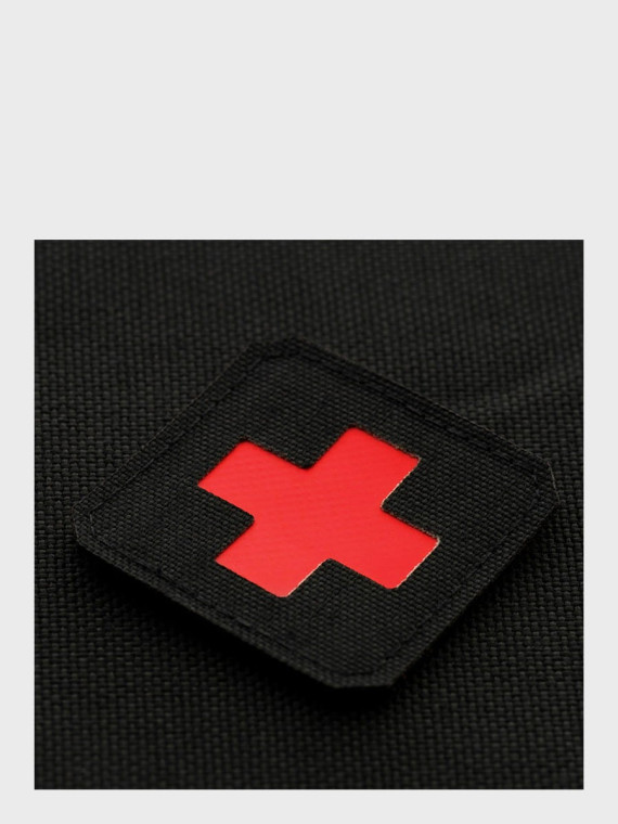 M-TAC Naszywka Medic Cross Laser Cut Czarno-czerwona