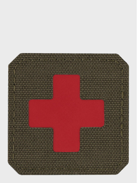 M-TAC Naszywka Medic Cross Laser Cut Oliwkowo-czerwona