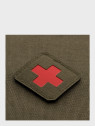 M-TAC Naszywka Medic Cross Laser Cut Oliwkowo-czerwona