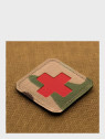 M-TAC Naszywka Medic Cross Laser Cut Multicam-czerwony