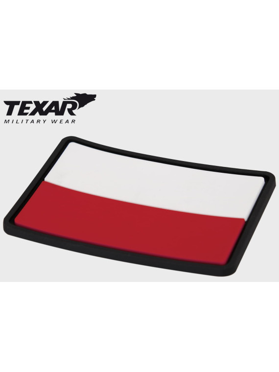 TEXAR NASZYWKA EMBLEMAT FLAGA POLSKA 5,8X3,9 CM
