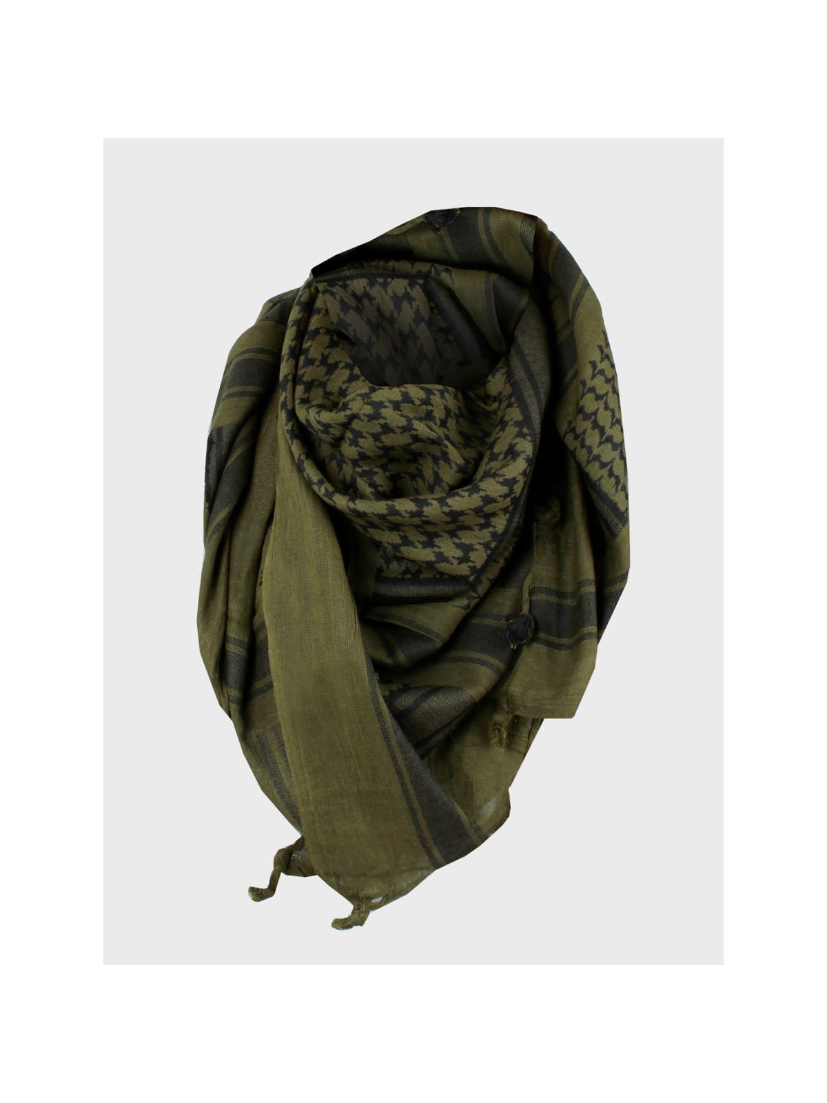 TEXAR CHUSTA ARAFATKA KEFIJA PLO 110x110 cm OLIWKOWO-CZARNA