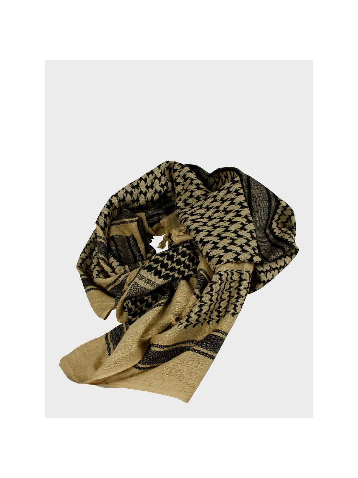 TEXAR CHUSTA ARAFATKA KEFIJA PLO 110x110 cm KHAKI-CZARNA