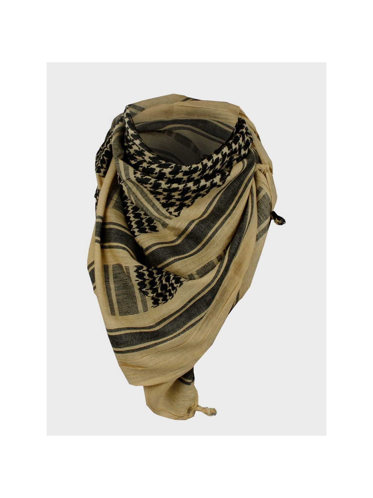 TEXAR CHUSTA ARAFATKA KEFIJA PLO 110x110 cm KHAKI-CZARNA