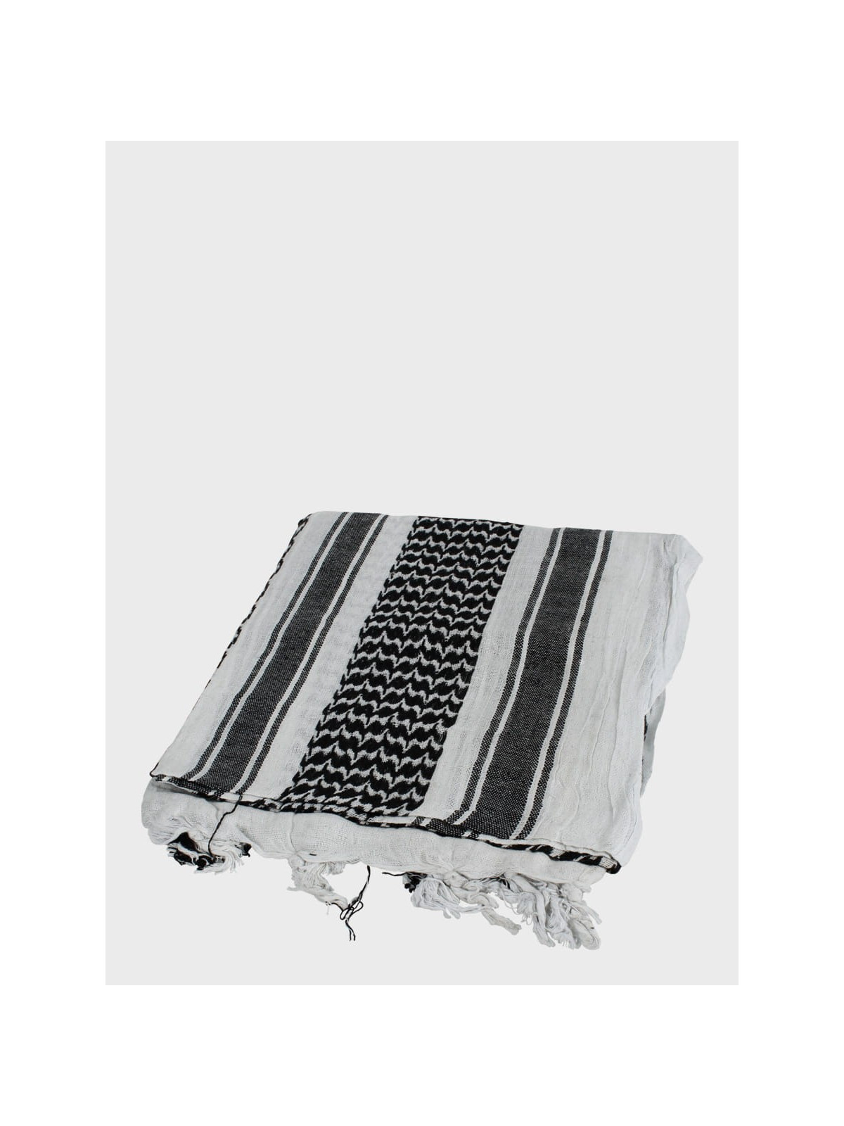 TEXAR CHUSTA ARAFATKA KEFIJA PLO 110x110 cm BIAŁO-CZARNA