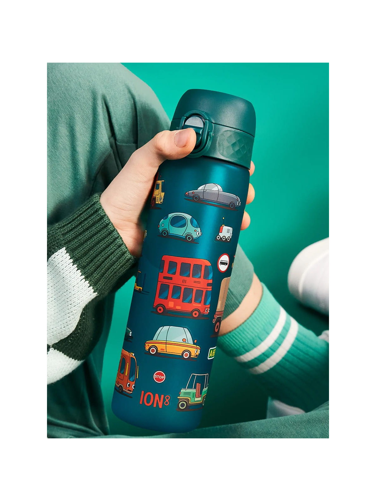 ION8 BUTELKA Dziecięca BIDON 0,5L I8RF500PAAUTO Autka