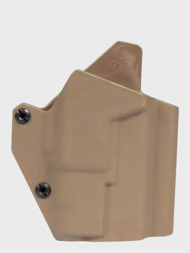 FMA Kabura kompozytowa do replik Glock G17 z oświetleniem taktycznym brązowa