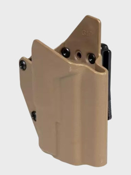 FMA Kabura kompozytowa do replik Glock G17 z oświetleniem taktycznym brązowa