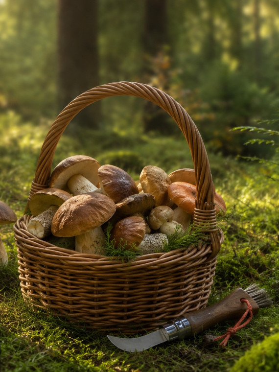 OPINEL Nóż składany no 8 Inox Mushroom do zbierania grzybów w pudełku