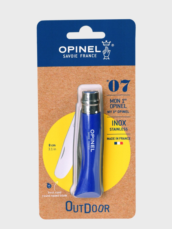 OPINEL Nóż składany scyzoryk drewniany dla dzieci My First 07 Niebieski Blister