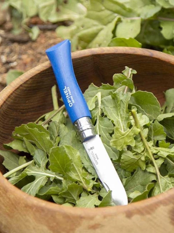 OPINEL Nóż składany scyzoryk drewniany dla dzieci My First 07 Niebieski Blister