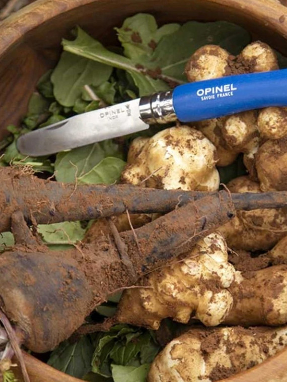 OPINEL Nóż składany scyzoryk drewniany dla dzieci My First 07 Niebieski Blister