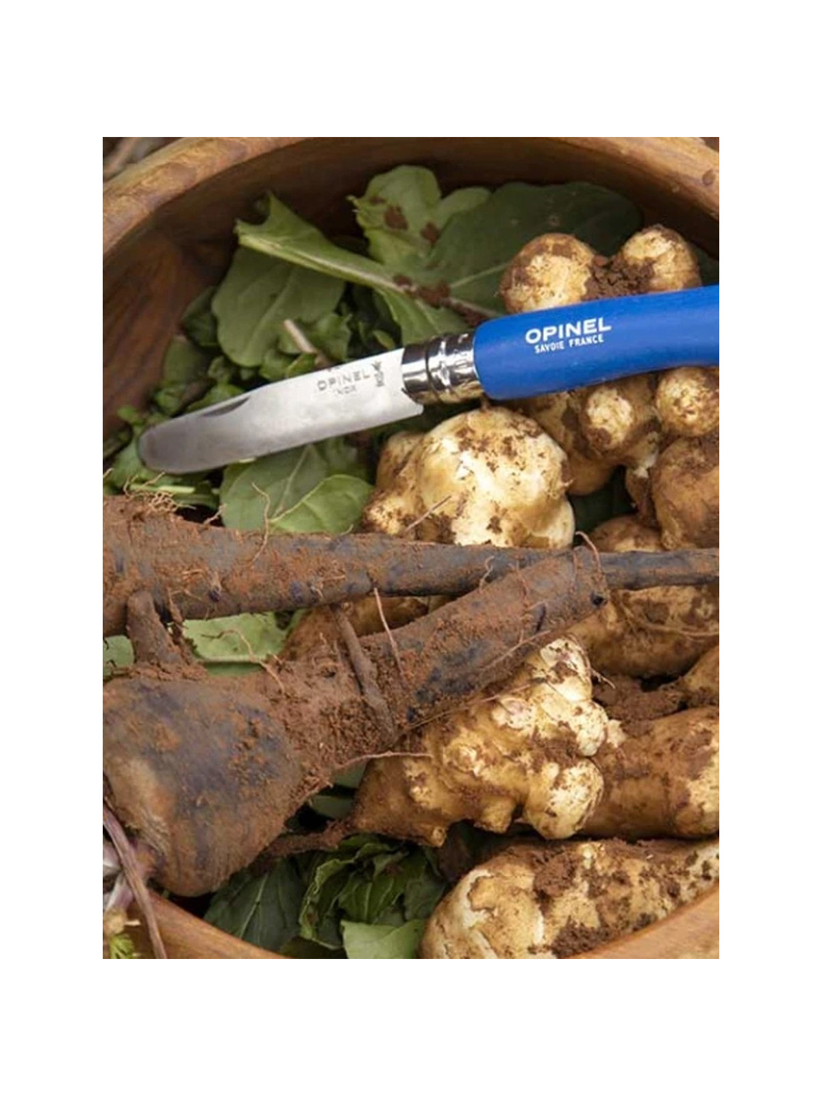 OPINEL Nóż składany scyzoryk drewniany dla dzieci My First 07 Niebieski Blister