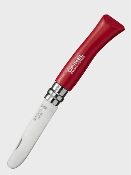OPINEL Nóż składany scyzoryk drewniany dla dzieci My First 07 czerwony blister