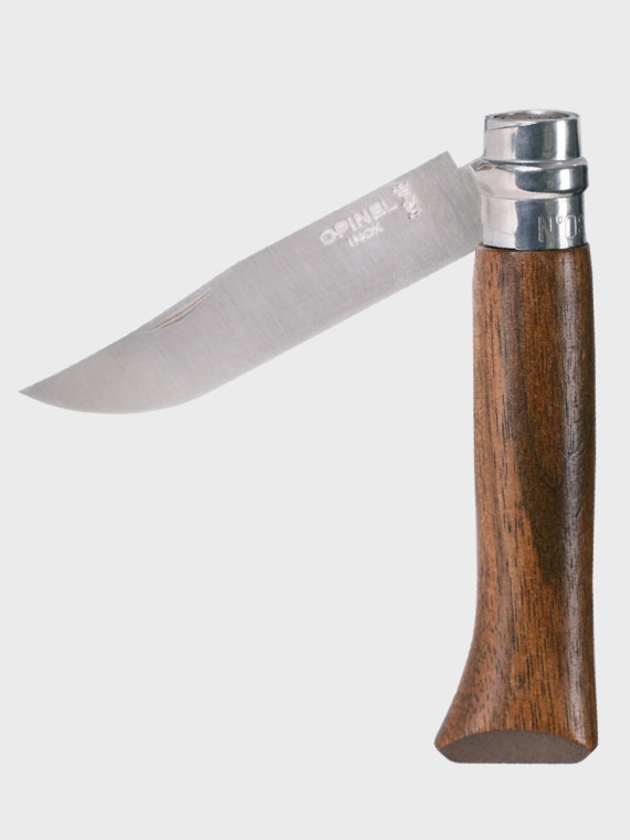 OPINEL NÓŻ SKŁADANY INOX No 8 Walnut Rękojeść Drewno z Orzecha