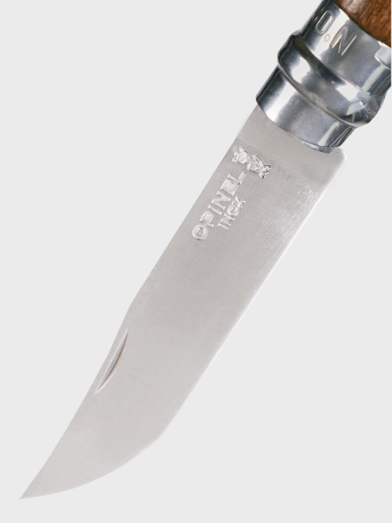 OPINEL NÓŻ SKŁADANY INOX No 8 Walnut Rękojeść Drewno z Orzecha