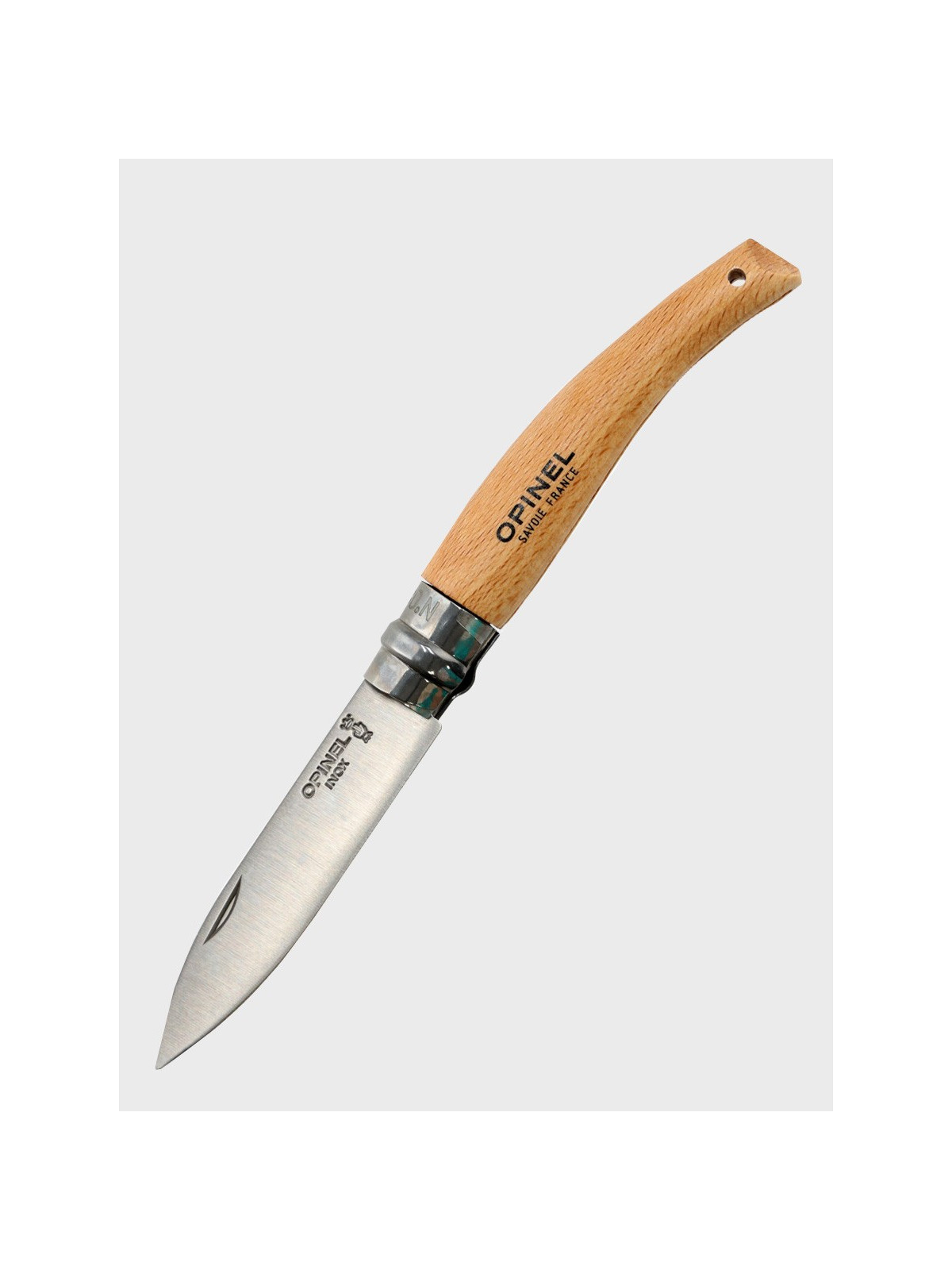OPINEL NÓŻ OGRODNICZY SKŁADANY SCYZORYK No.08 drewniany blister