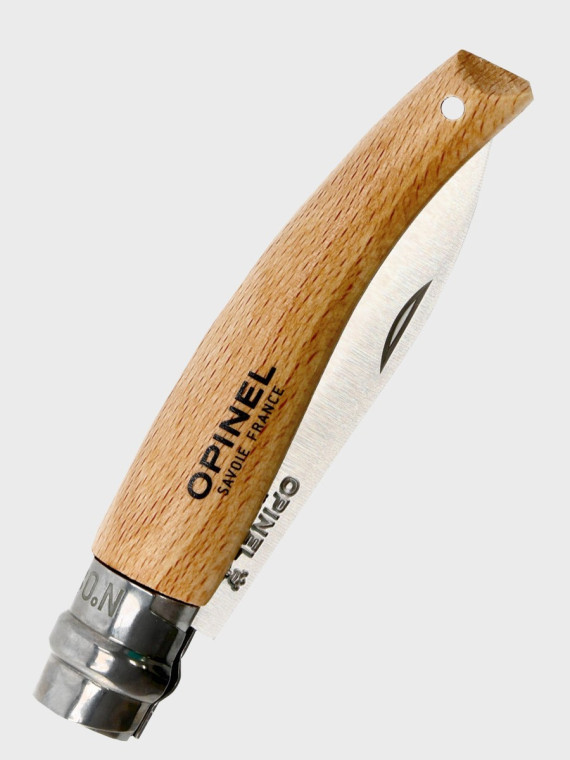 OPINEL NÓŻ OGRODNICZY SKŁADANY SCYZORYK No.08 drewniany blister