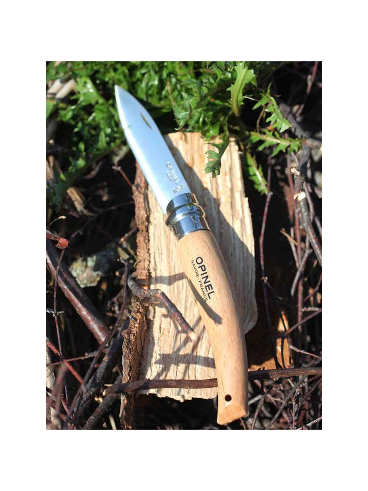 OPINEL NÓŻ OGRODNICZY SKŁADANY SCYZORYK No.08 drewniany blister
