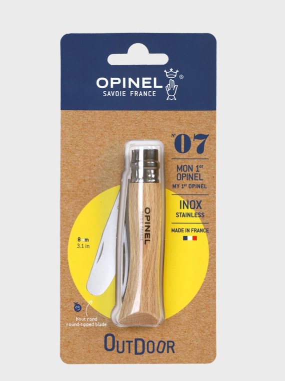OPINEL Nóż składany scyzoryk drewniany dla dzieci My First 07 Naturalny Blister