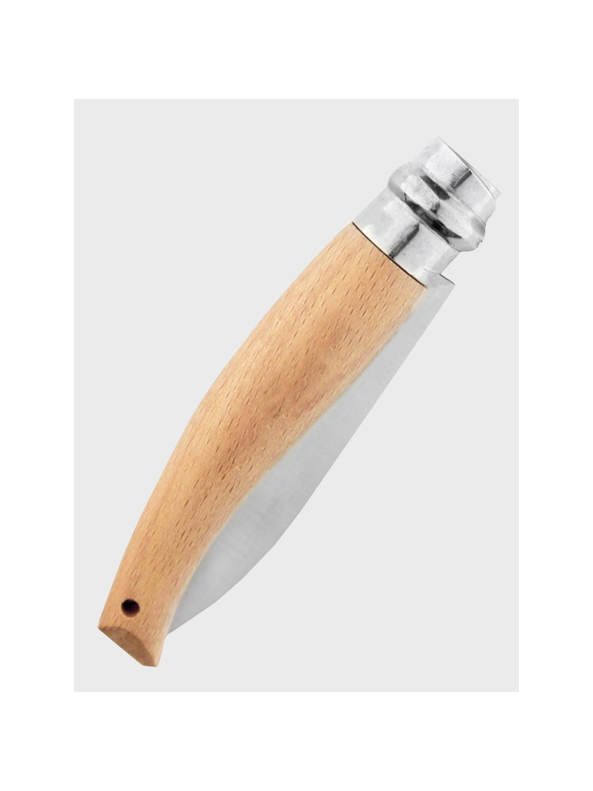 OPINEL NÓŻ SKŁADANY INOX No 8 ogrodniczy na grzyby Rękojeść Drewno Bukowe