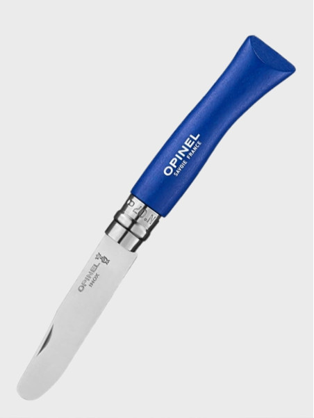 OPINEL Nóż składany scyzoryk drewniany dla dzieci My First 07 niebieski