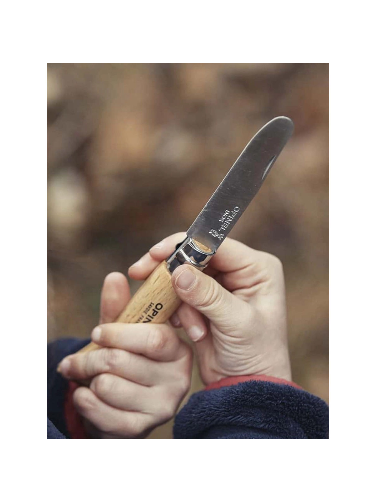 OPINEL Nóż składany scyzoryk drewniany dla dzieci My First 07 naturalny