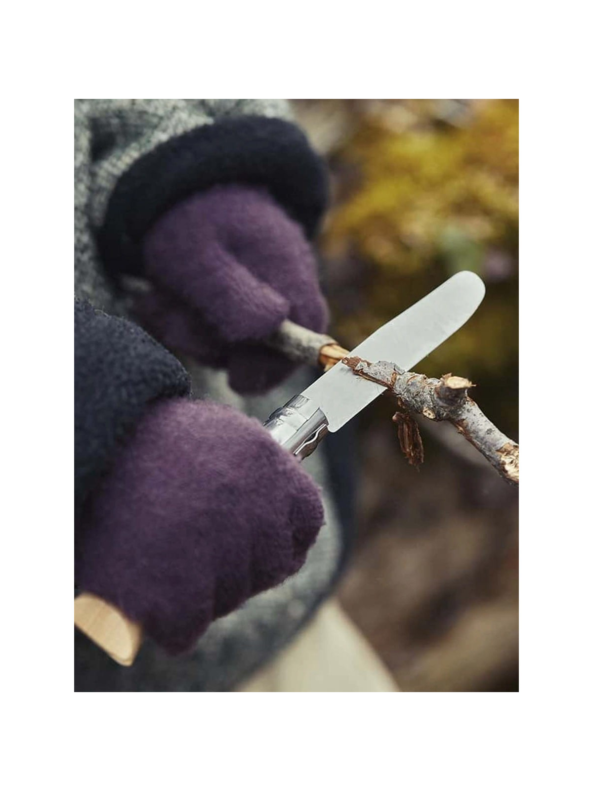 OPINEL Nóż składany scyzoryk drewniany dla dzieci My First 07 naturalny