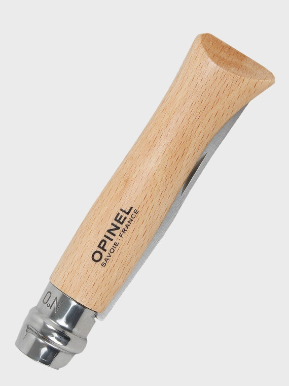 OPINEL NÓŻ SKŁADANY SCYZORYK DREWNIANY INOX No. 8 Blister
