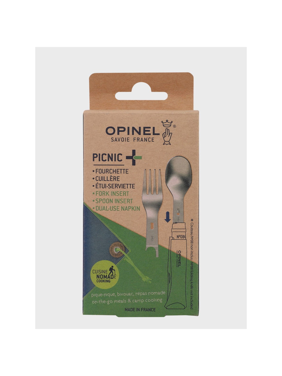 OPINEL NIEZBĘDNIK ŁYŻKA WIDELEC NOMAD PLUS PICNIC 002501