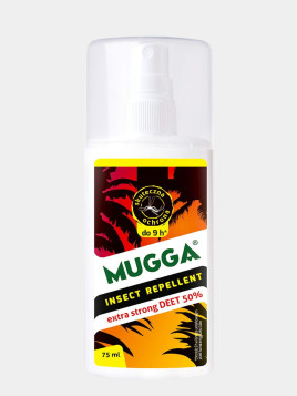 MUGGA ODSTRZASZACZ KLESZCZE KOMARY SPRAY 50% DEET