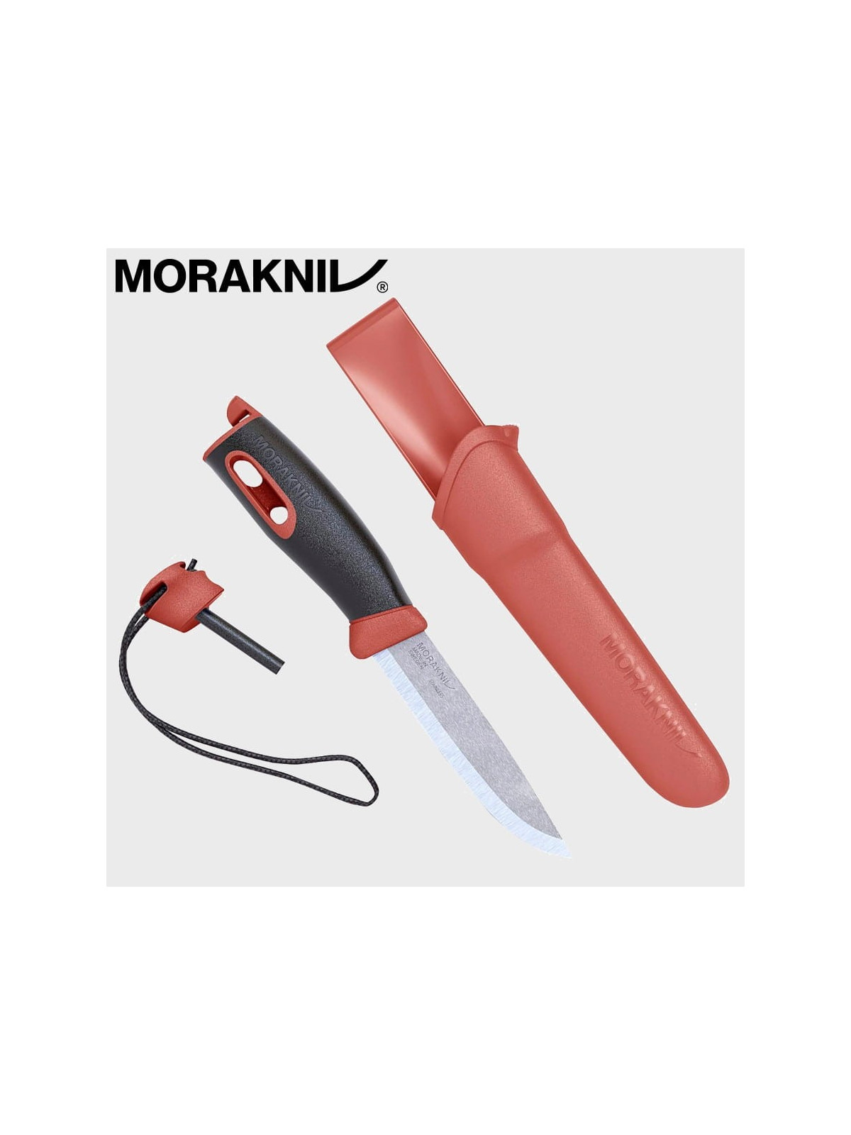 MORAKNIV NÓŻ COMPANION SPARK 13571 STAL NIERDZEWNA CZERWONY