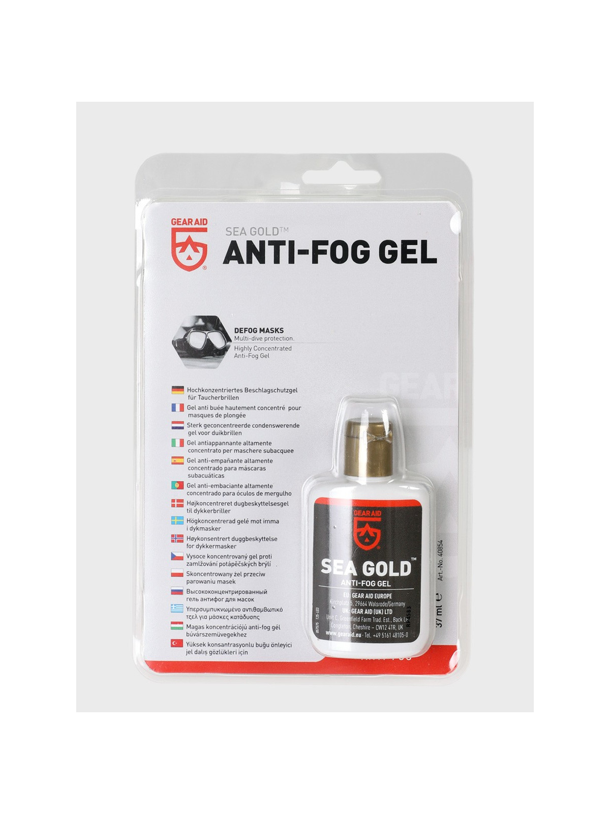 GearAid Żel przeciw parowaniu Sea Gold 37 ml do maski okularów do pływania
