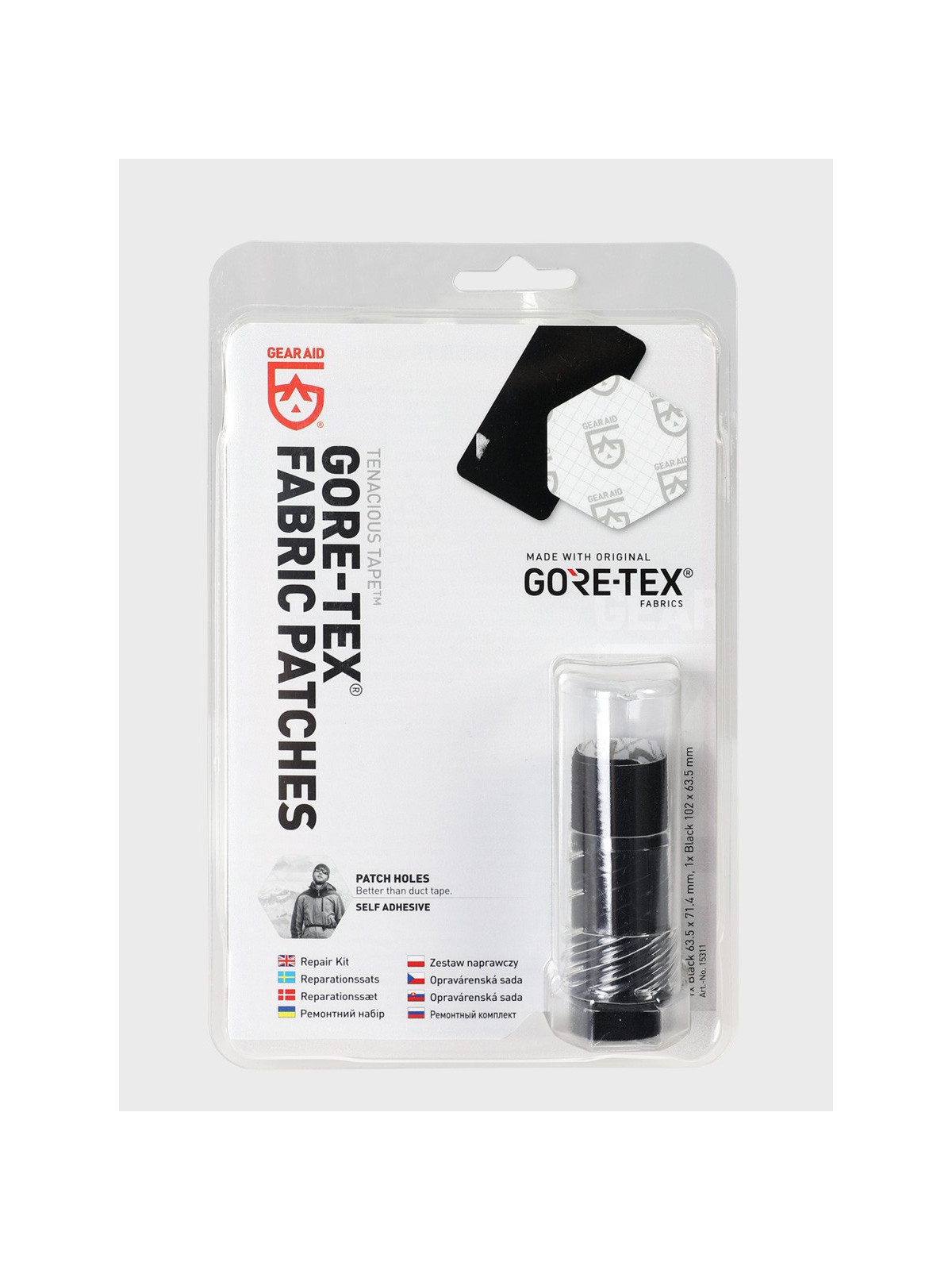 GearAid Łatki łaty do naprawy odzieży Gore-Tex Czarne