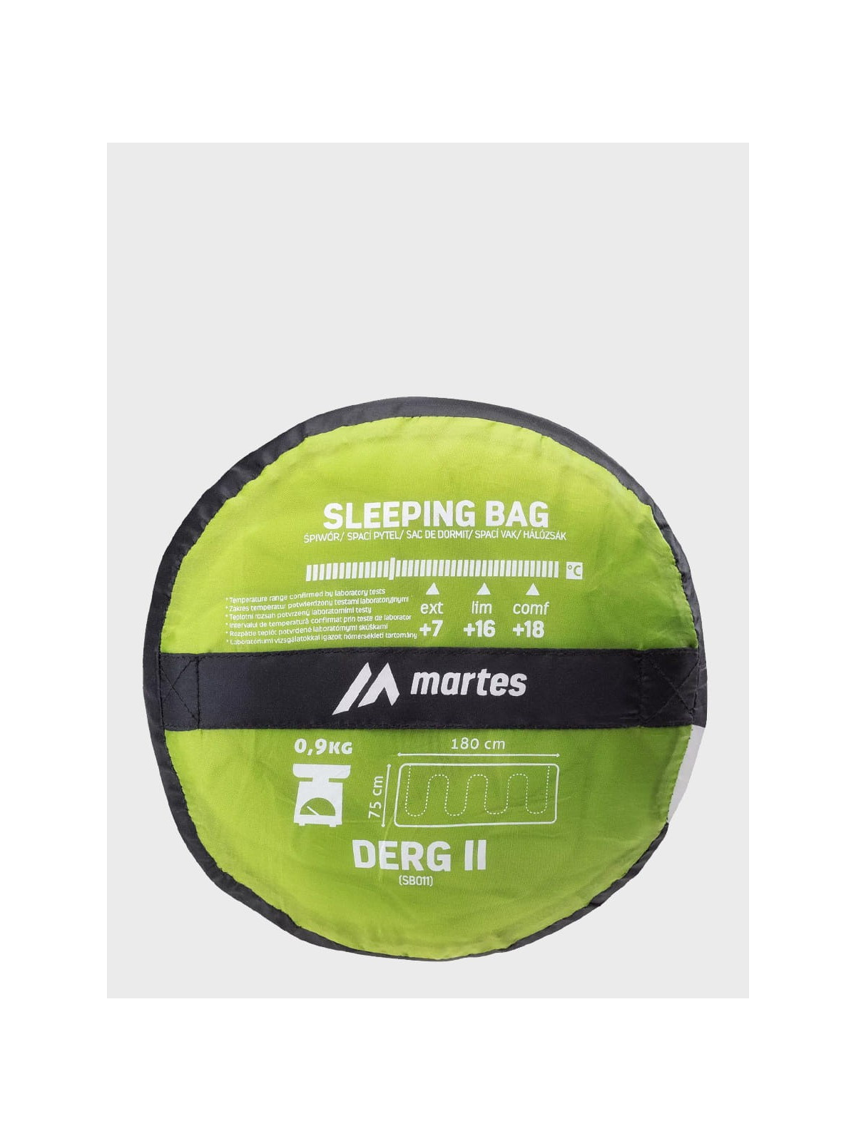 MARTES SPORT ŚPIWÓR TURYSTYCZNY KOŁDRA KOPERTA DERG II 180 X 75cm Limonkowy