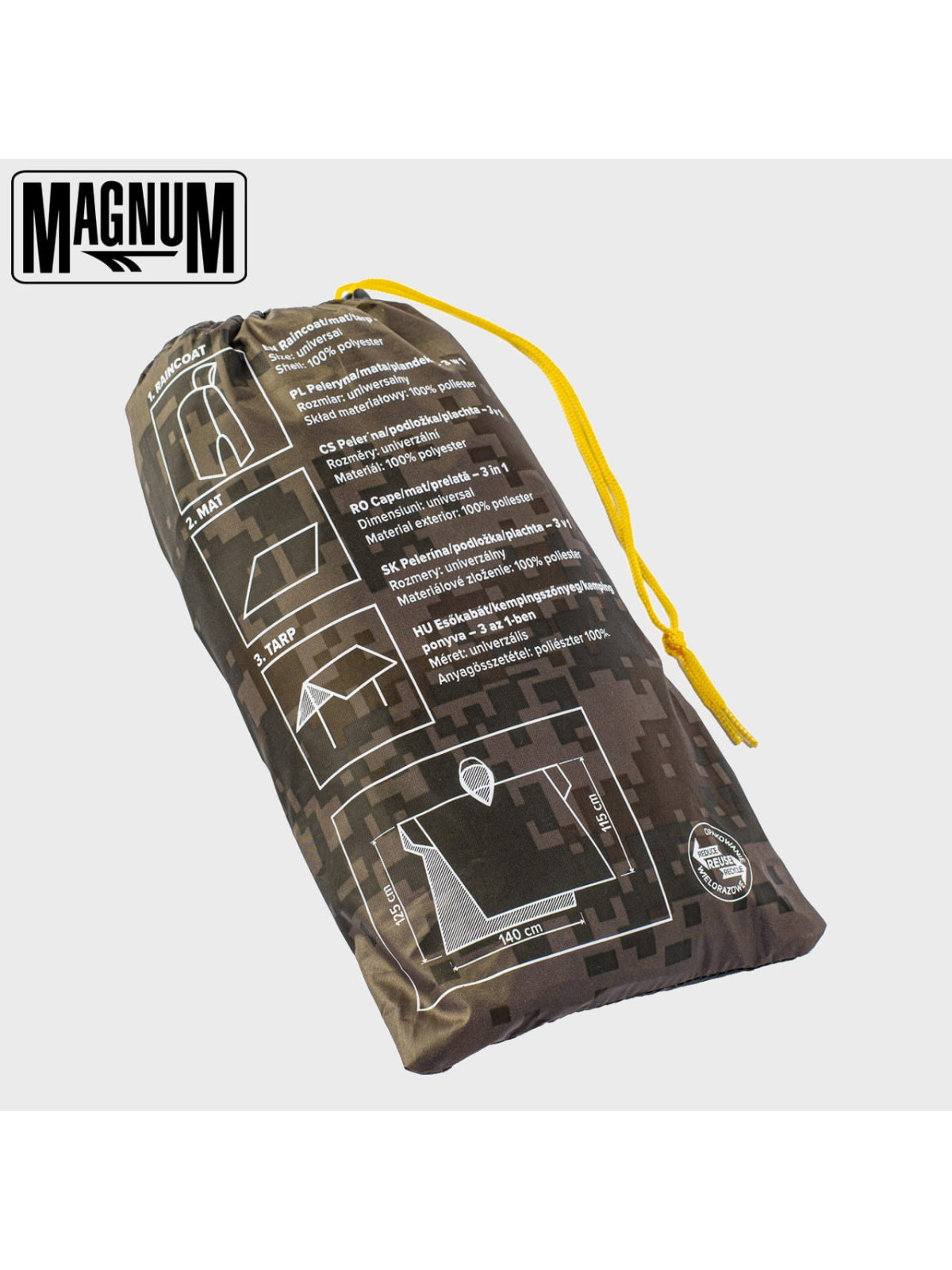 MAGNUM PELERYNA PRZECIWDESZCZOWA PONCZO TARP 3w1