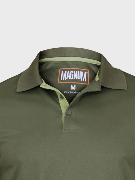 MAGNUM Koszulka polo męska polówka szybkoschnąca oliwkowa L
