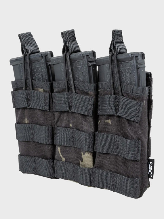 SPECNA ARMS Potrójna Ładownica Open na magazynki M4/M16 Tactical Multicam Black