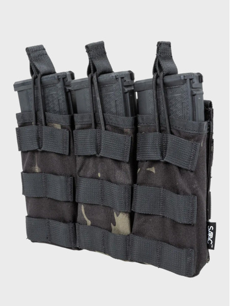 SPECNA ARMS Potrójna Ładownica Open na magazynki M4/M16 Tactical Multicam Black