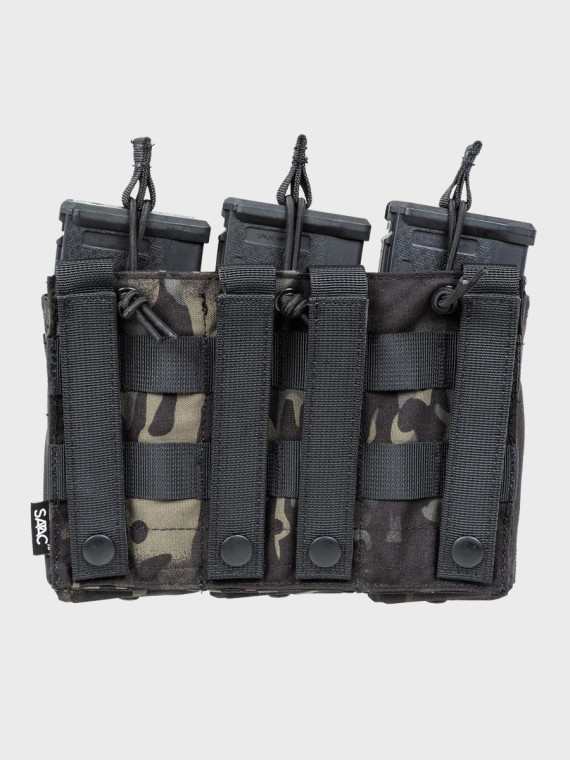 SPECNA ARMS Potrójna Ładownica Open na magazynki M4/M16 Tactical Multicam Black