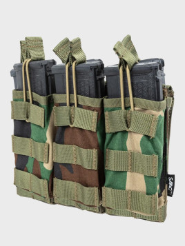 SPECNA ARMS Potrójna Ładownica Open na magazynki M4/M16 Tactical Woodland