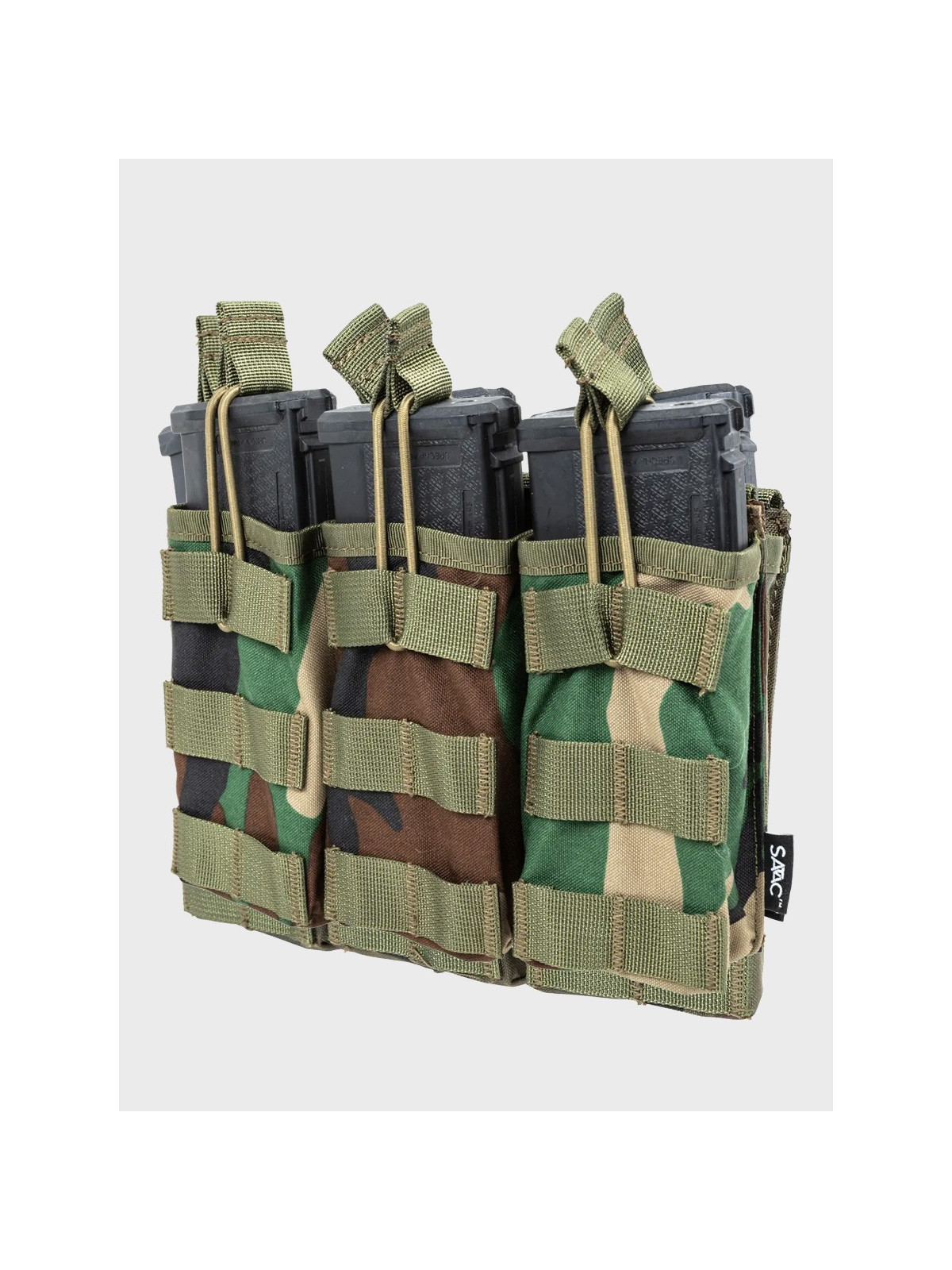 SPECNA ARMS Potrójna Ładownica Open na magazynki M4/M16 Tactical Woodland