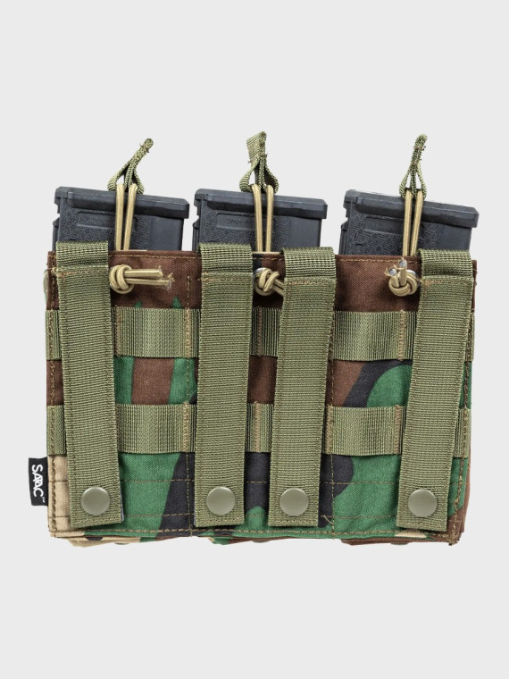SPECNA ARMS Potrójna Ładownica Open na magazynki M4/M16 Tactical Woodland