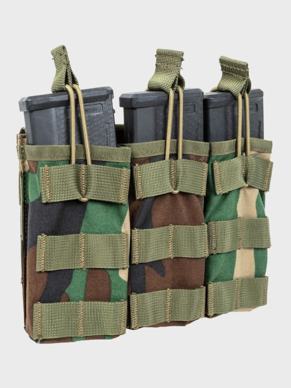SPECNA ARMS Potrójna Ładownica Open na magazynki M4/M16 Tactical Woodland