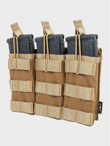 SPECNA ARMS Potrójna Ładownica Open na magazynki M4/M16 Tactical Tan