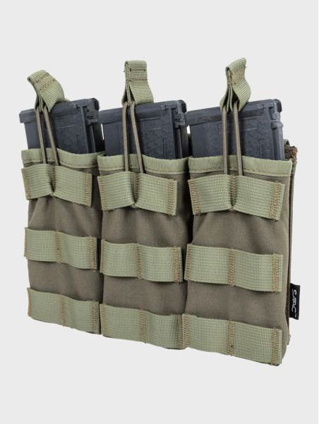 SPECNA ARMS Potrójna Ładownica Open na magazynki M4/M16 Tactical Oliwkowa