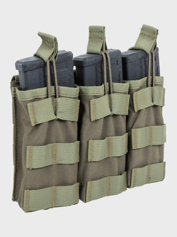 SPECNA ARMS Potrójna Ładownica Open na magazynki M4/M16 Tactical Oliwkowa